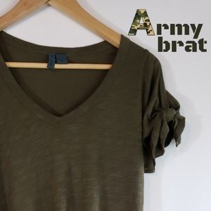 ANTHROPOLOGIE NWOT Left of Center tie tee